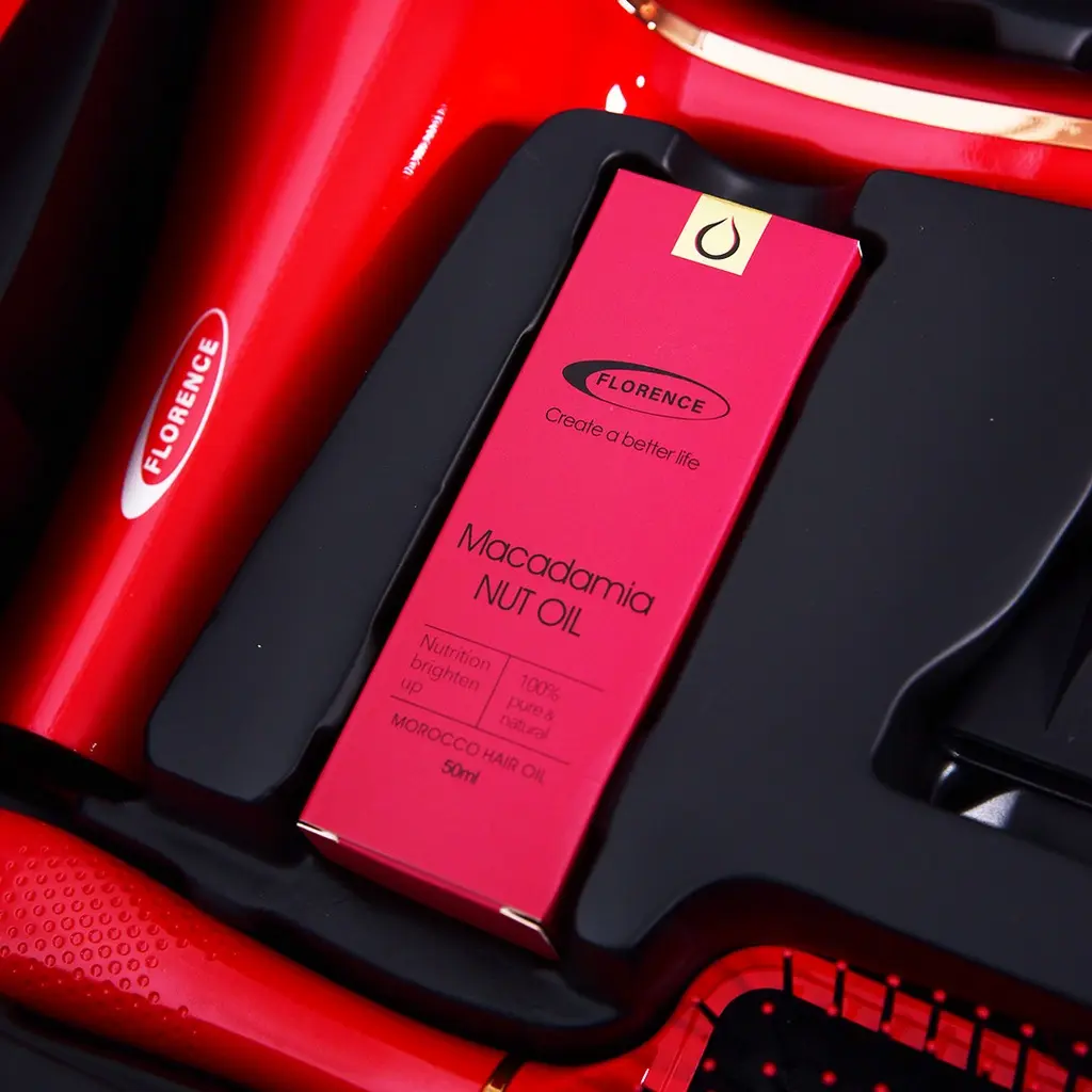 Coffret Séche Cheveux + Brosse Florence 13000 RPM 2200W Rouge  (1).webp