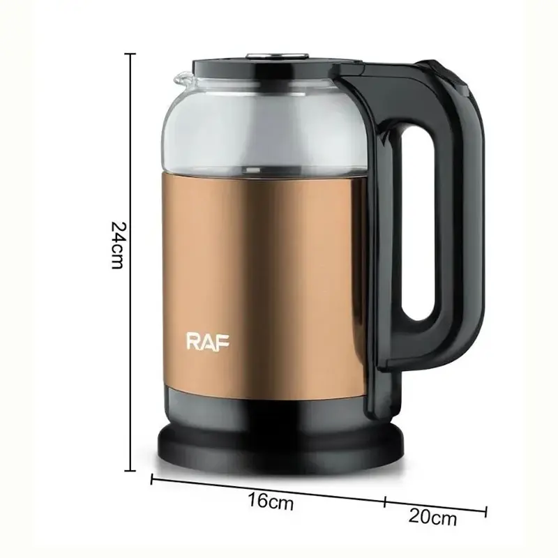 Bouilloire Electrique En Verre RAF 2L -1500 W Marron.webp