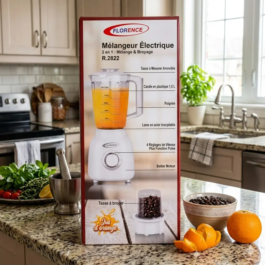 Blender & Moulin A Epices -Florence 1,5L - 1000W- Blanc-electra (3).webp