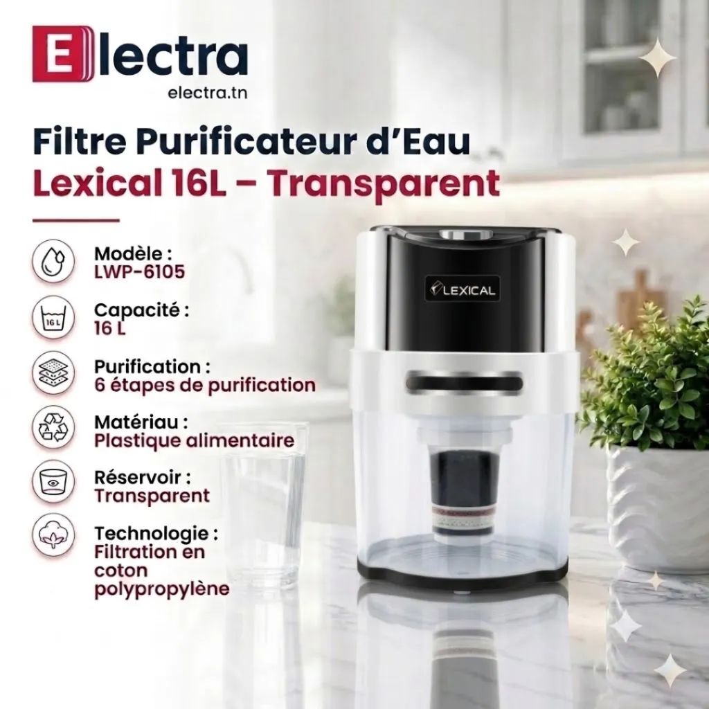 Filtre Purificateur d’Eau Lexical - 16 L-Noir.webp