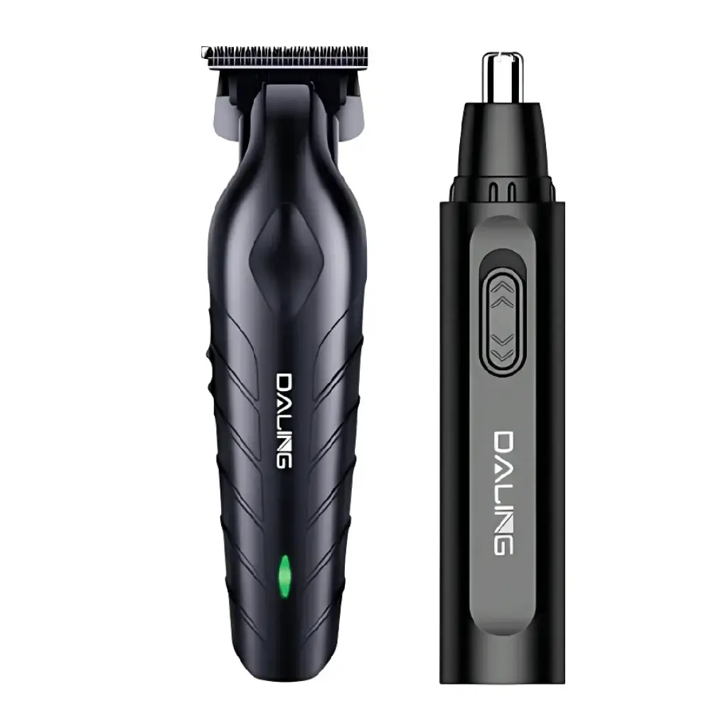 Tondeuse Cheveux et à Poils de Nez Daling Rechargable Professionnel 5W Noir