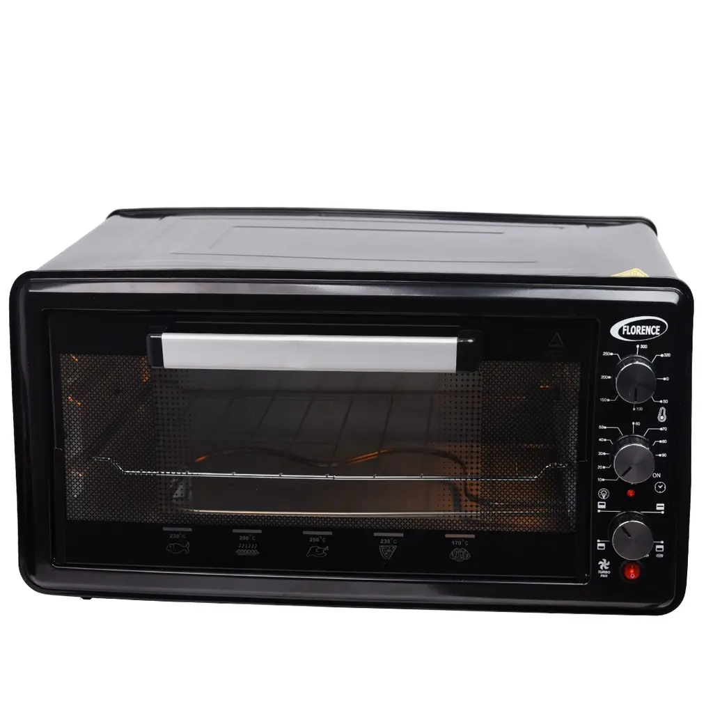 [FOUR52-N] Four Électrique Florence 52L 1500W – Avec Tournebroche & Turbo Noir