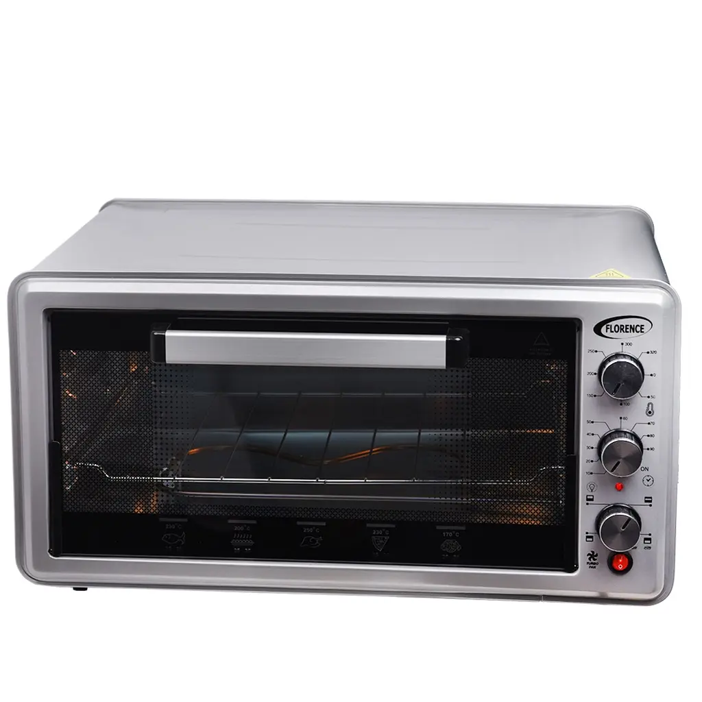 [FOUR52-G] Four Électrique Florence 52L 1500W – Avec Tournebroche & Turbo Gris