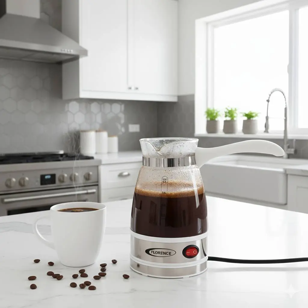 Cafetière à Café Turc Florence 600W - 0,5L - Blanc