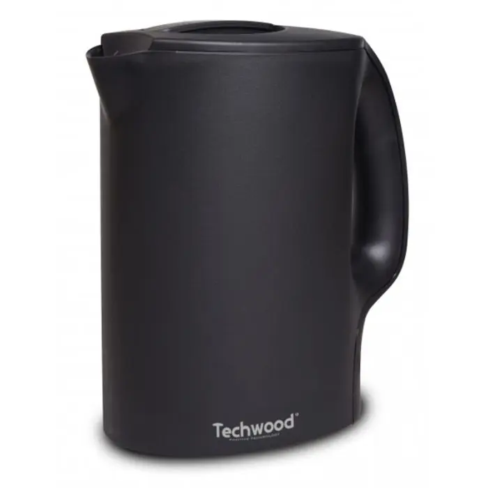[TWBL60175] Bouilloire Techwood Noir 1L, Arrêt Automatique & Protection Surchauffe, Couvercle de Sécurité – TB-1106