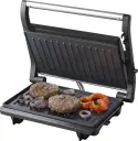 Panini Grill Techwood Contact Couvercle Noir, Témoin Lumineux & Contrôle Température – TPG-756