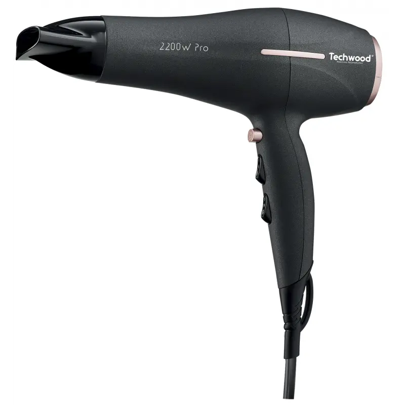 [TWSE60074] Séchoir Techwood 2200W 3 Températures, 2 Vitesses, Touche Air Frais & Concentrateur – TSC-2296