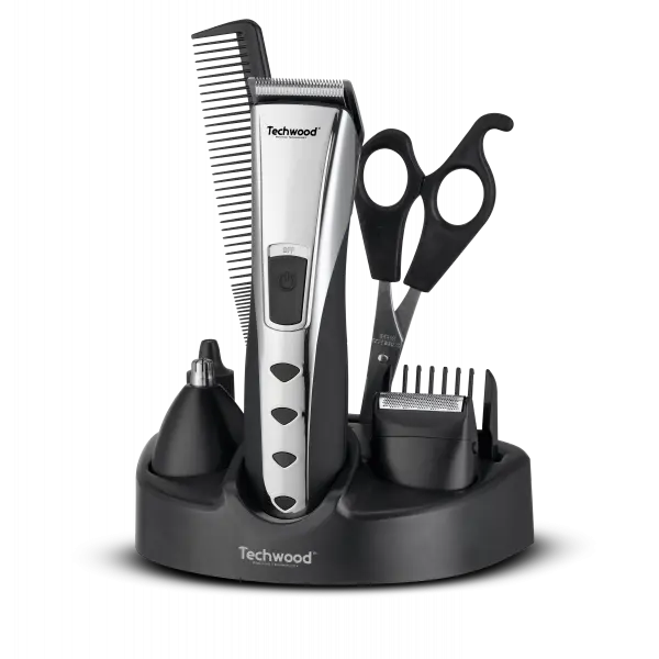 [TWRA60051] Tondeuse 3 en 1 Techwood Rechargeable, Rasoir & Épilateur Nasal avec Support – TTN-976