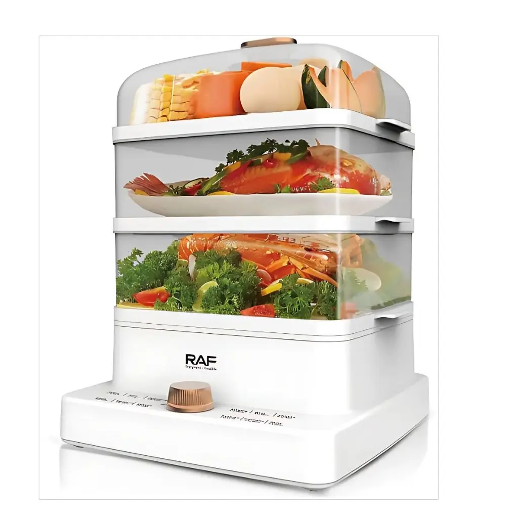 [RAF5238] Cuiseur Vapeur RAF 12L 3 Paniers Amovibles 1200W