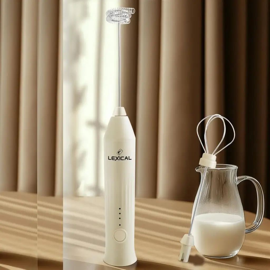 [LMS-0460BG] Mousseur à Lait 2 en 1 Lexical 8500RPM Beige