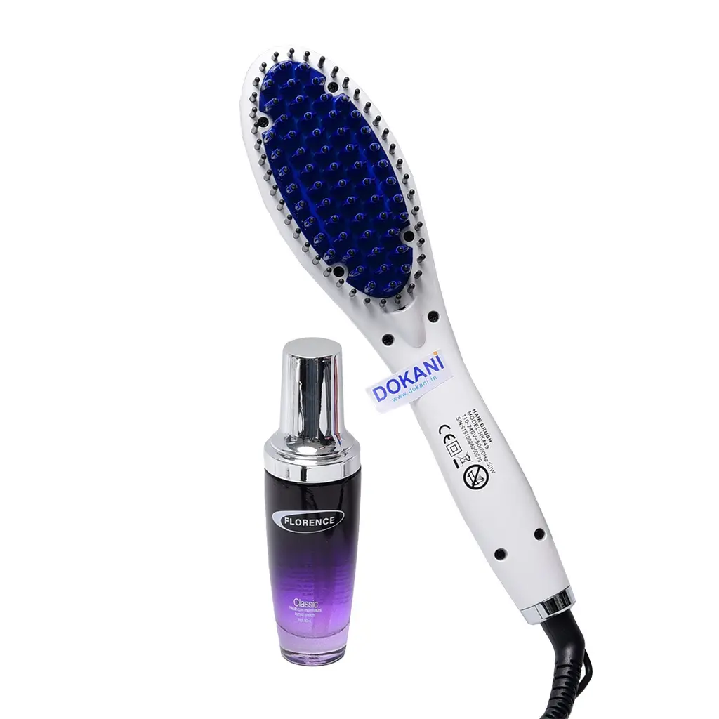 [HK449-1B] Brosse Séchoir Florence  Avec Sérum 50W 360° Bleu