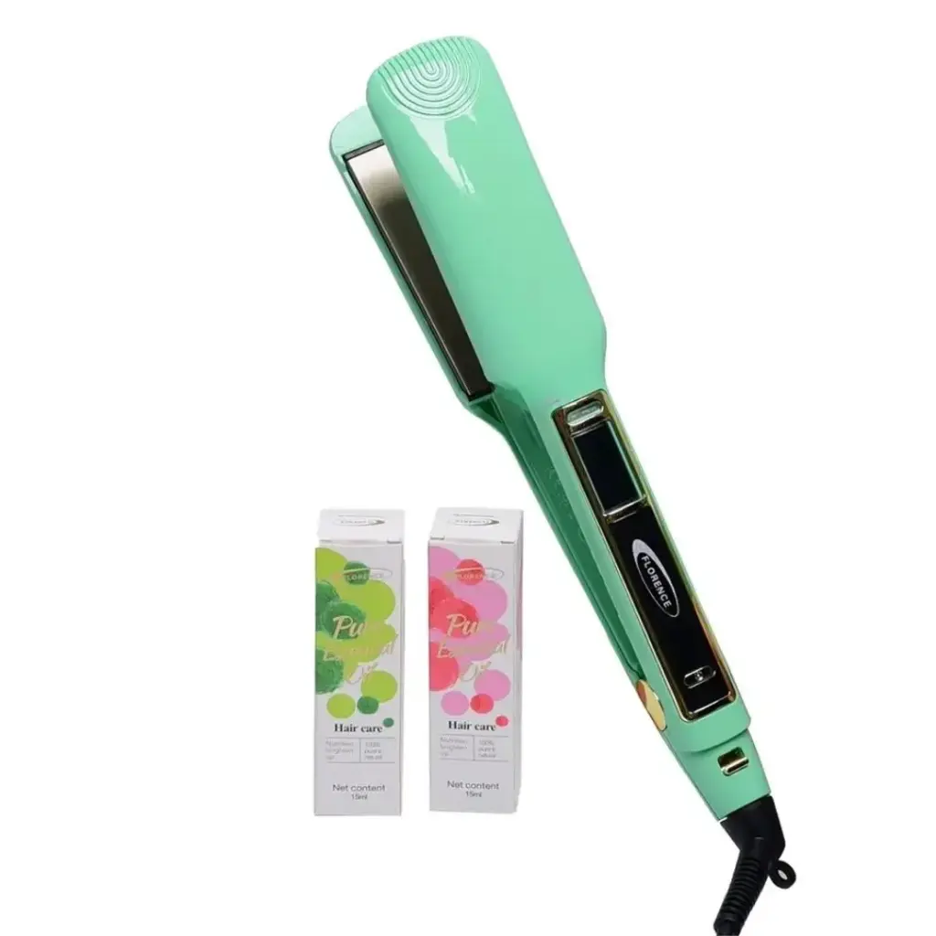 [HK450-2VR] Plaque Cheuveux Avec Afficheur Florence 150W 360° Vert