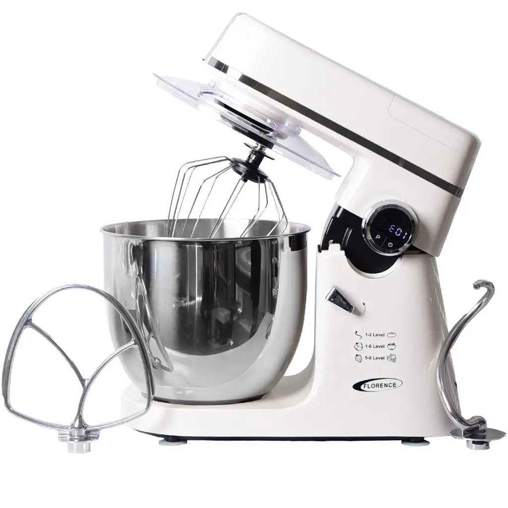 [FM166BL] Robot Pétrin Florence Avec Bouton Afficheur 12L 2000W Blanc