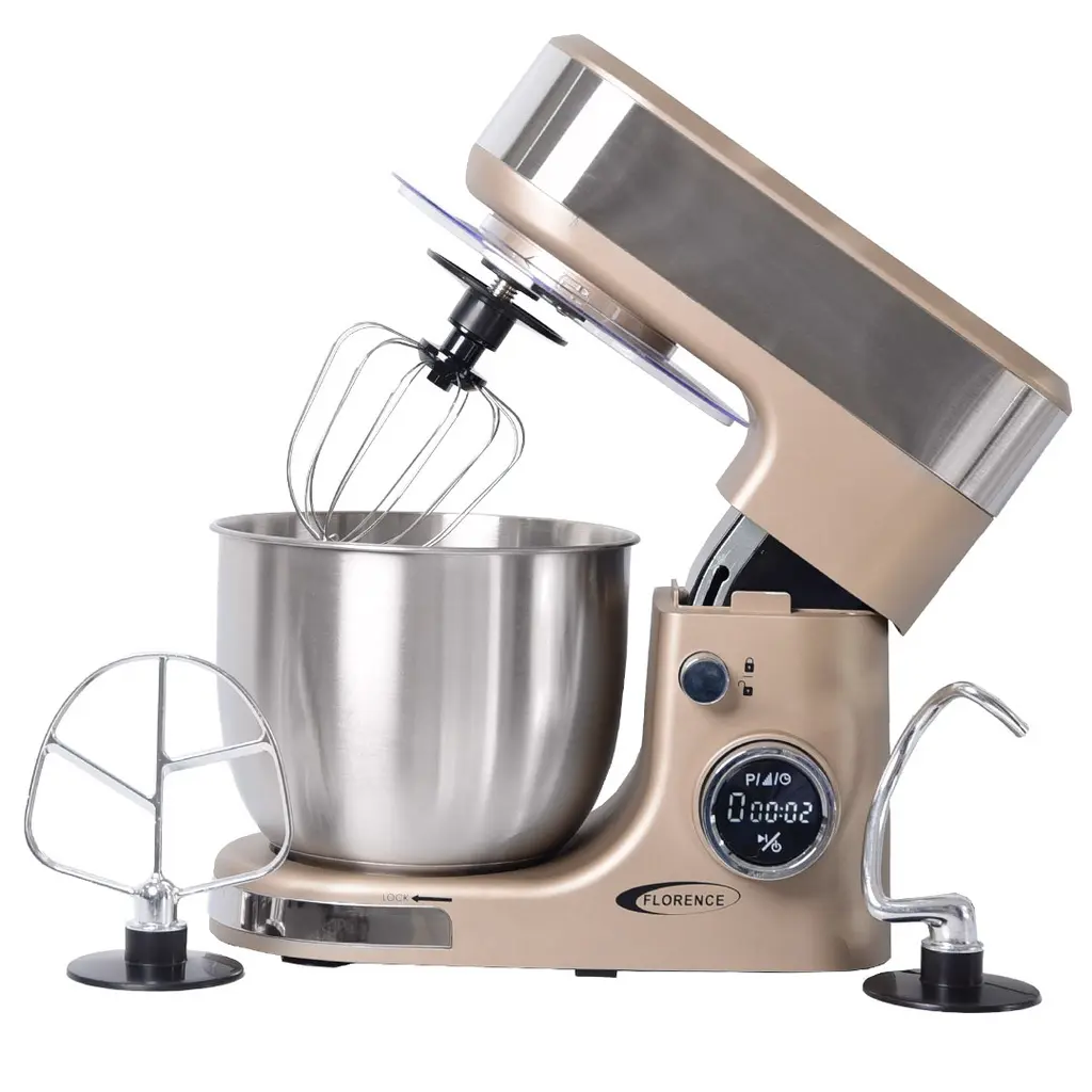 Robot Pétrin Florence Avec Bouton Afficheur 5L 1300W Beige