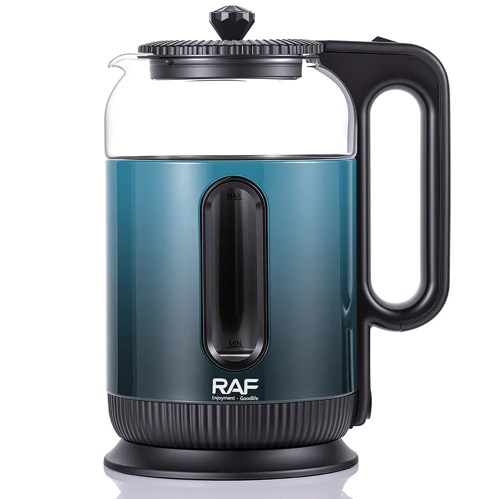 [R-7203N] Bouilloire Electrique En Verre RAF 2L -1500 W Noir