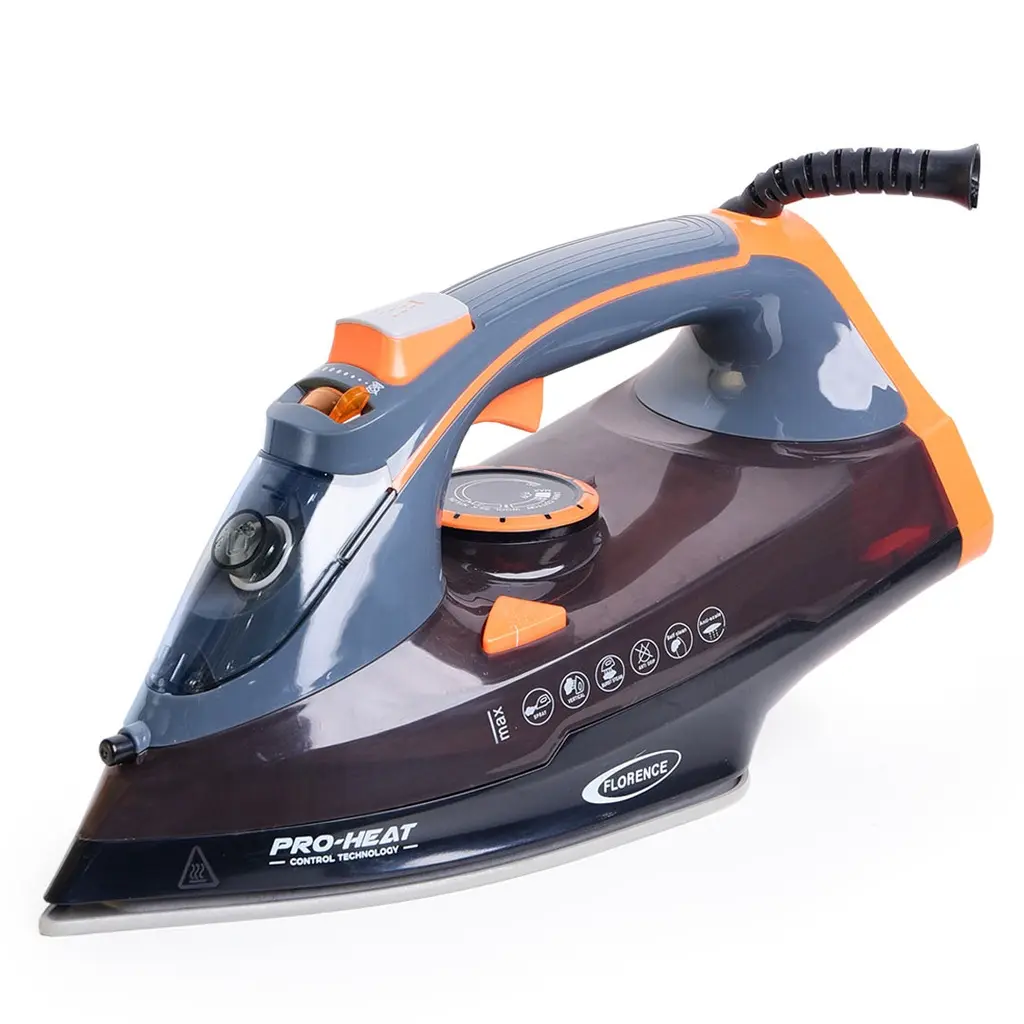 [HK462] Fer a Repasser Florence 2400W Noir Orangé