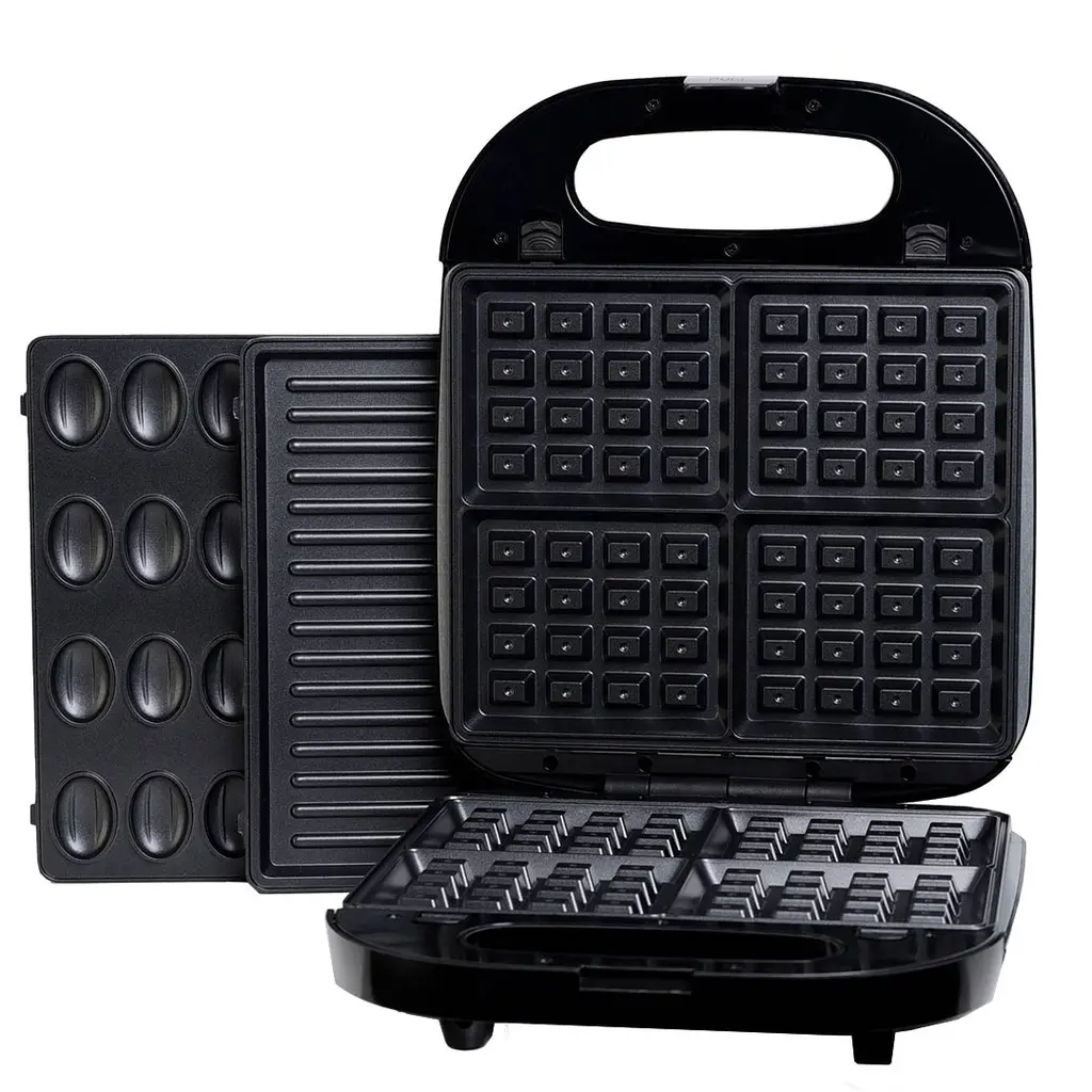 Appareil De Cuisson 3en1 Florence Panini Gaufre Zouza 1400W- Noir