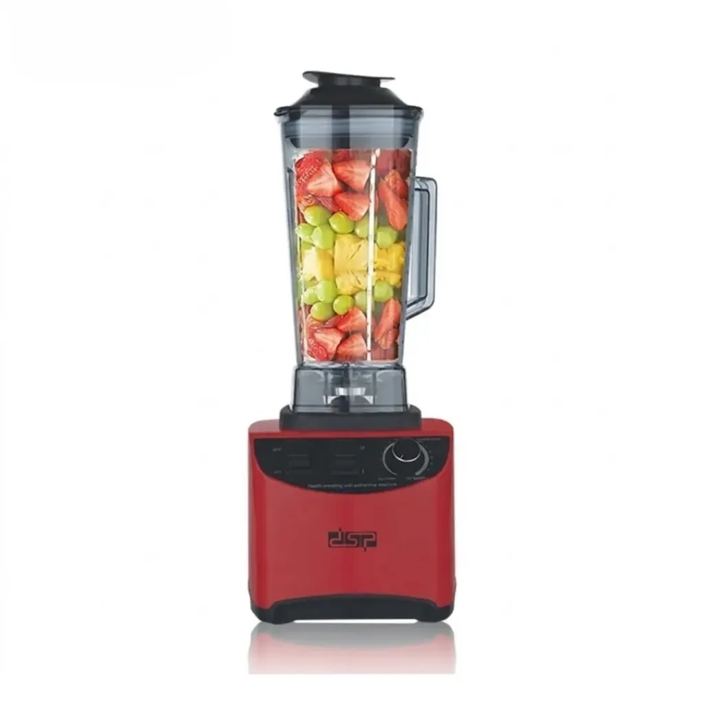 [KJ2099-R] Blender En Plastique 15 Vitesses DSP – 2L – 1800W-Rouge