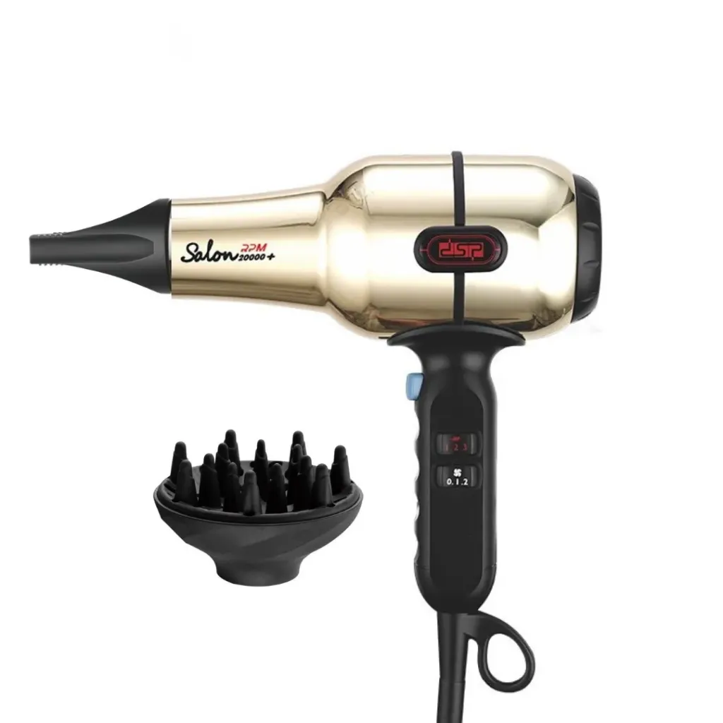 [37082D] Sèche Cheveux Professionnel DSP - 1600 W - Doré