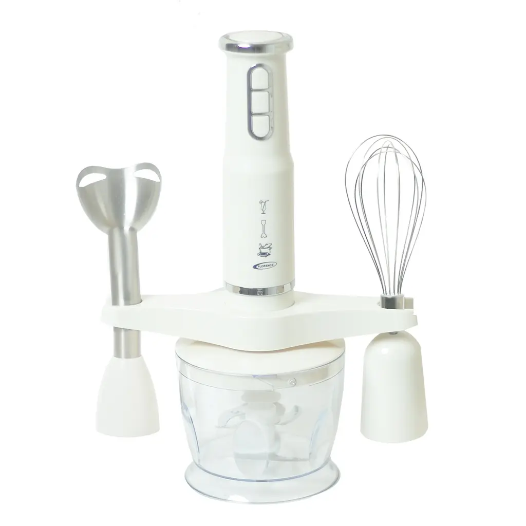 [HK335B] Mixeur Plongeant 4en1 Florence 600W Blanc