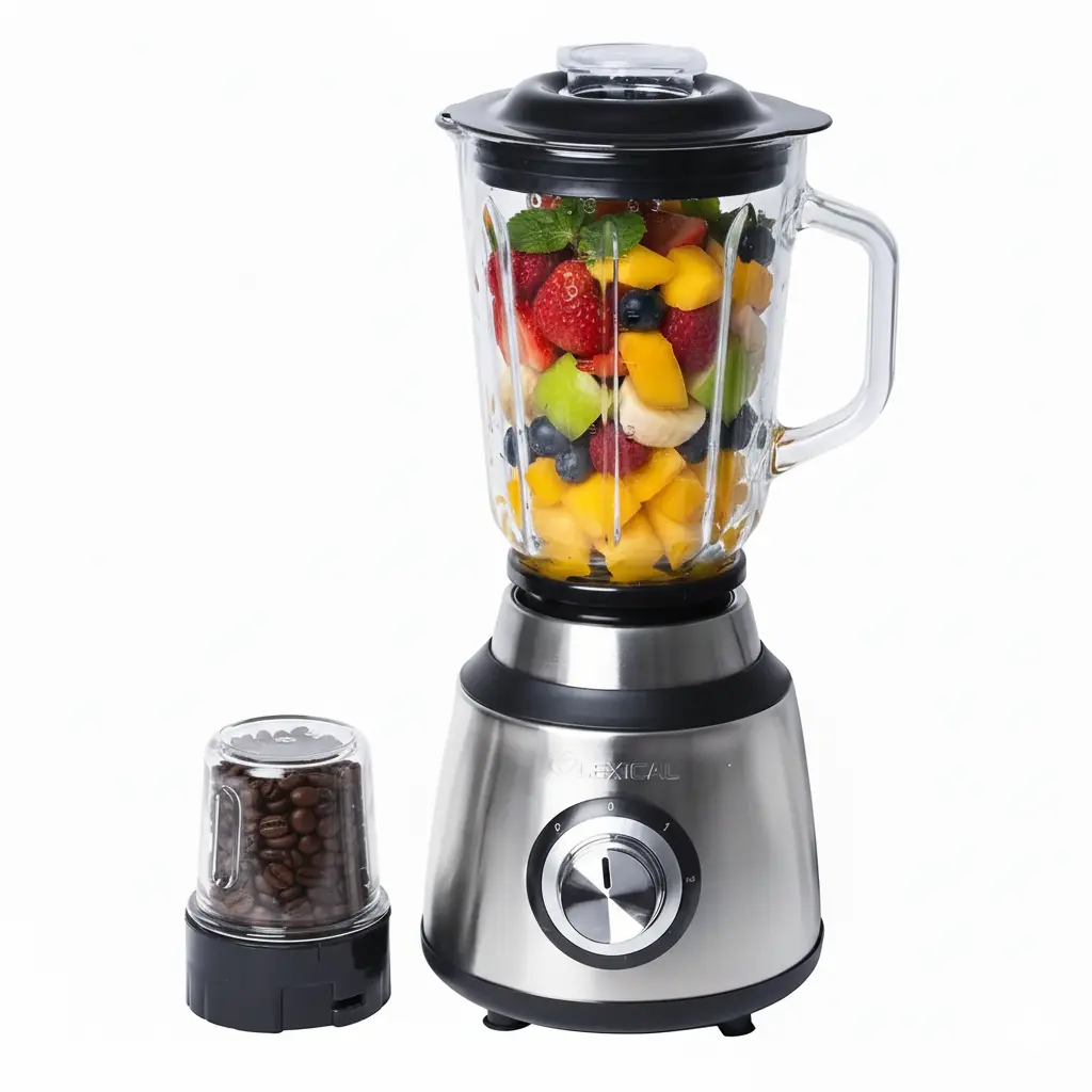 [D-LBL-1540] Blender Avec Grinder 2en1 Lexical 600W Bol en verre 1500ml Silver