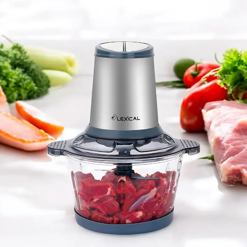 [D-LCH-1911BLE] Hachoir Electrique Avec Bol en Verre Lexical 300W 2L Bleu