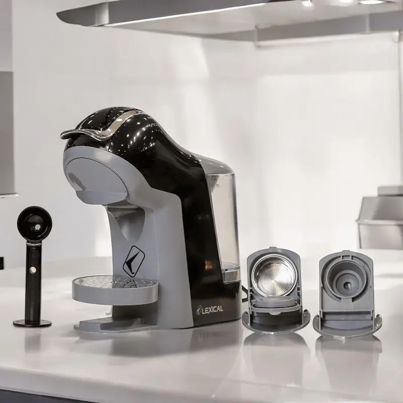 [D-LEM-0612G] Machine a Café avec Capsule 3en1 Lexical 1400W - Gris