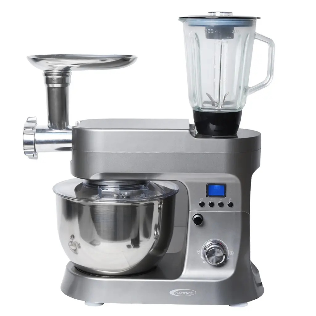 [KM1395GR] Robot Pétrin Multifonction Avec Afficheur Florence 6.5L 1200W -Gris